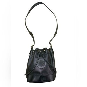 Piel Chic Black Leather Hobo Bag